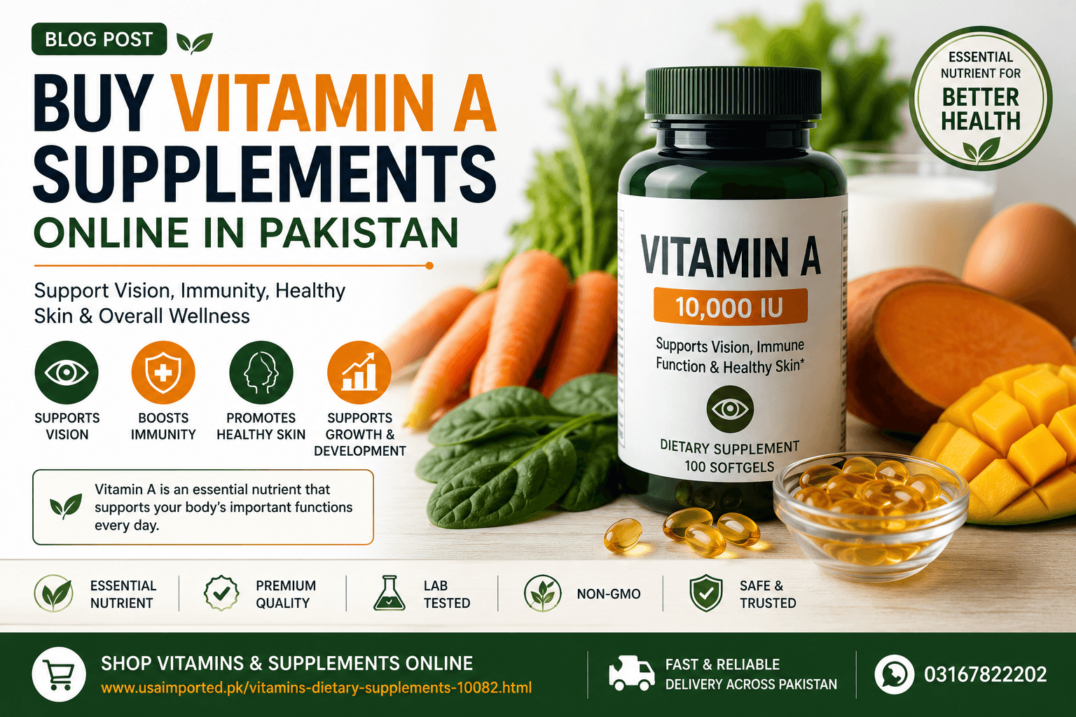 Buy Vitamin A Supplements Online In Pakistan